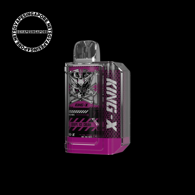 Looking for a reliable vape shop in Singapore? Check out SGVapeSingapore for the latest King X 7500 puff disposable vape from the renowned Lost Vape brand. Enjoy the mouth-watering flavor of strawberry, grape ice cream and get convenient delivery right to your doorstep.