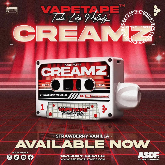 Vapetape 8000 puff disposable vape is a popular vape product in Singapore. Find out about its features, flavors like strawberry vanilla and grape apple, and convenient delivery options from SG Vape Singapore.